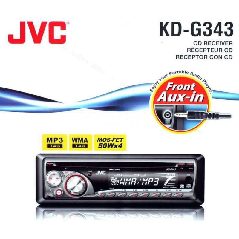 JVC KD-G343 KDG343 Autoradio CD Avant Aux