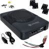 Subwoofer auto sotto sedile attivo sottile, 20 cm, piatto compatto con amplificatore, Macrom M-SW800
