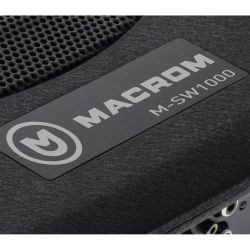 Subwoofer auto sotto sedile attivo sottile, 25 cm, piatto compatto con amplificatore, Macrom M-SW1000