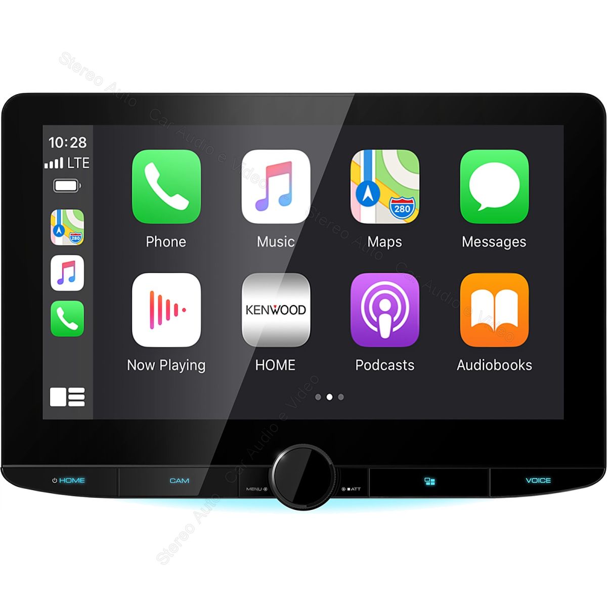 Monitor autoradio Kenwood DMX9720XDS, sintomonitor 2 din, schermo 10 pollici, wi-fi, bluetooth, apple carplay, android auto.