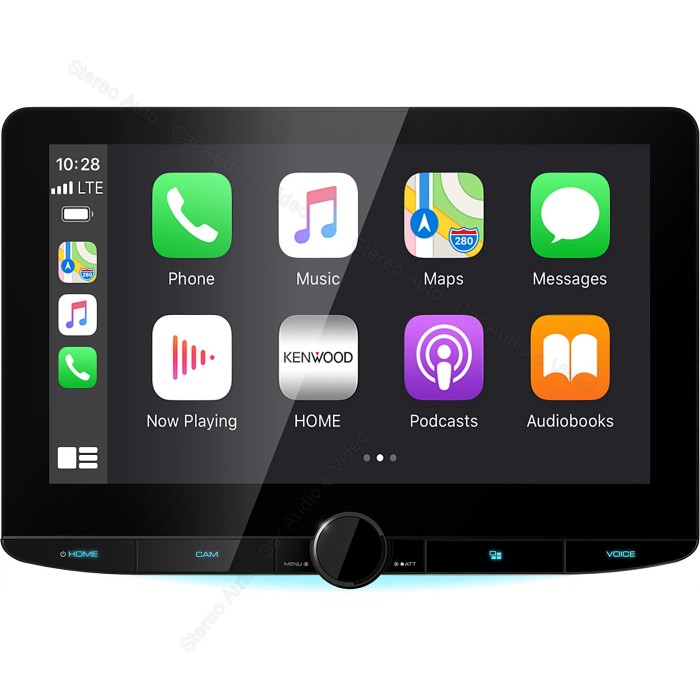 Monitor autoradio Kenwood DMX9720XDS, sintomonitor 2 din, schermo 10 pollici, wi-fi, bluetooth, apple carplay, android auto.