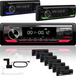 Autoradio stereo 1 din Macrom M-DL4300DAB, bluetooth dab usb sd aux-in 2 pre-out rca colori