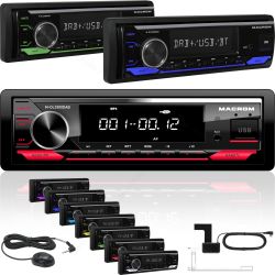 Autoradio stereo 1 din Macrom M-DL3300DAB, bluetooth dab usb sd aux-in 2 pre-out rca colori