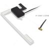 Antenna DAB per parabrezza Auto Furgone Camper Macrom M-DAB01.S SMB, con connettore SMB a 90°, adesiva universale