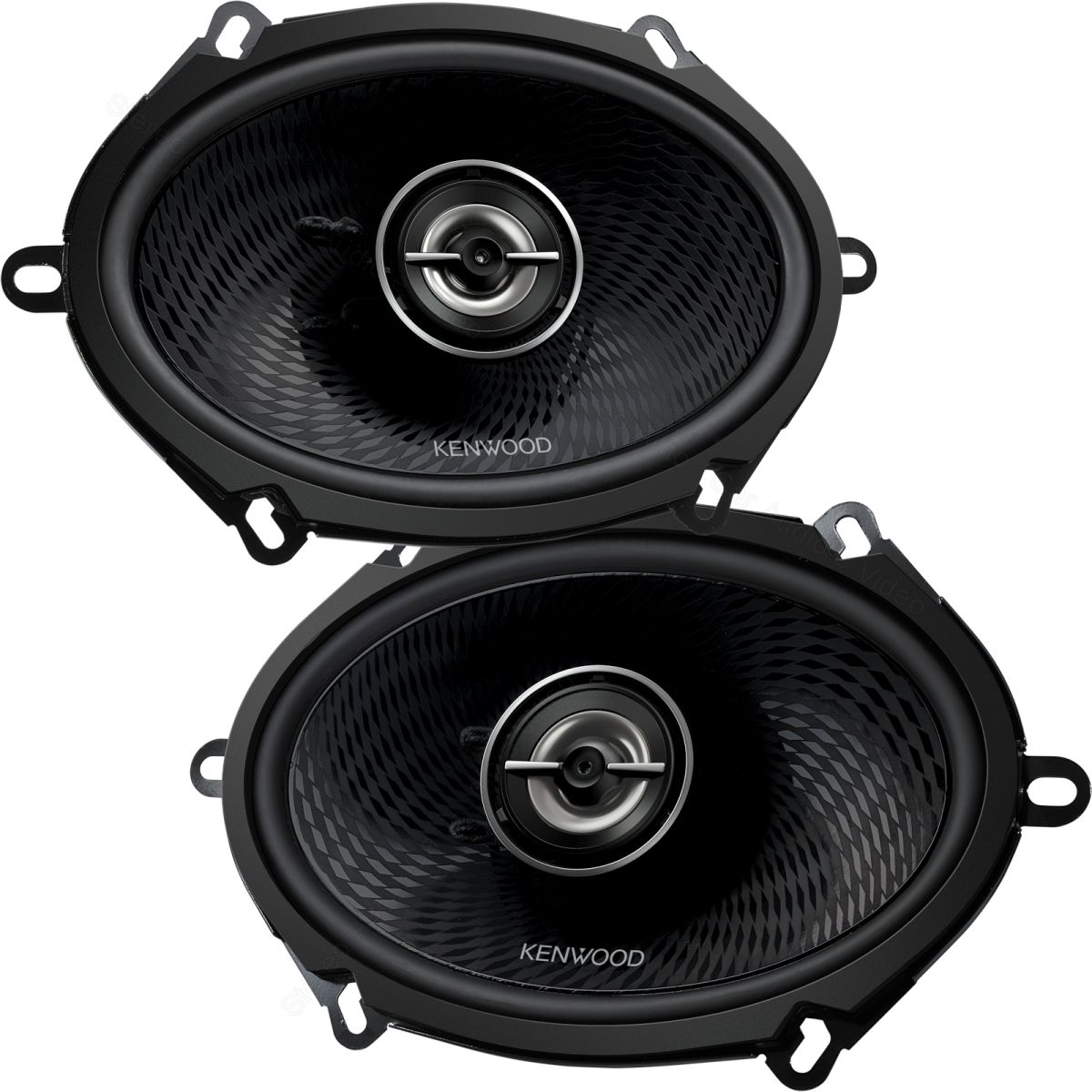 Altoparlanti ovali auto 5x7 Kenwood KFC-PS5797C, casse 2 vie coassiali, woofer ellittici 12,5 x 17,5 cm e tweeter