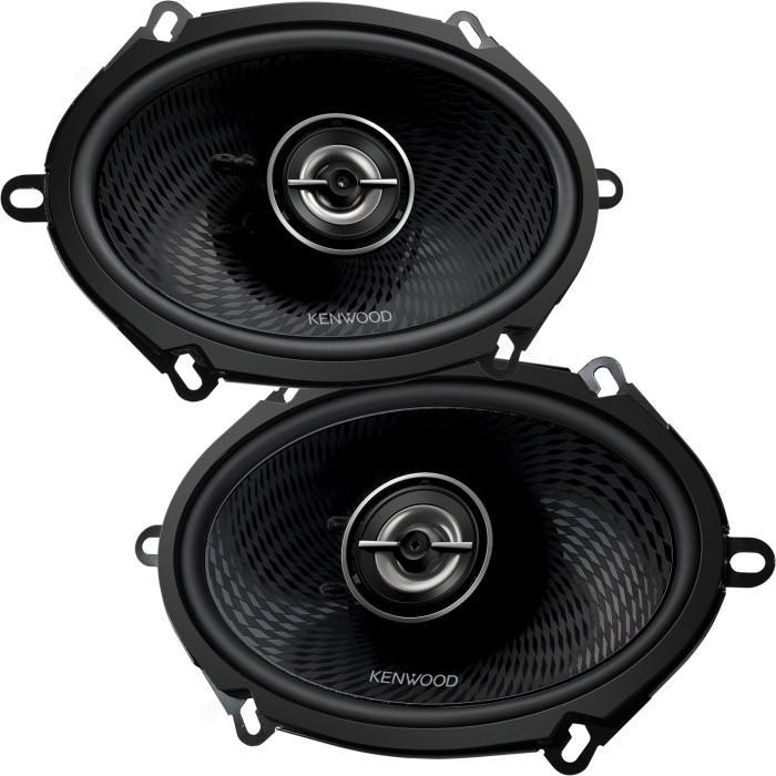 Altoparlanti ovali auto 5x7 Kenwood KFC-PS5797C, casse 2 vie coassiali, woofer ellittici 12,5 x 17,5 cm e tweeter