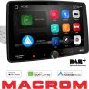 Monitor autoradio Macrom DL903DAB, sintomonitor 1 din, schermo 9 pollici estraibile, wi-fi, bluetooth, dab.