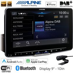 Autoradio monitor 1 din Alpine iLX-F905D, Wi-Fi, Bluetooth, DAB, USB, Apple CarPlay e Android Auto Wireless, GPS Integrato.