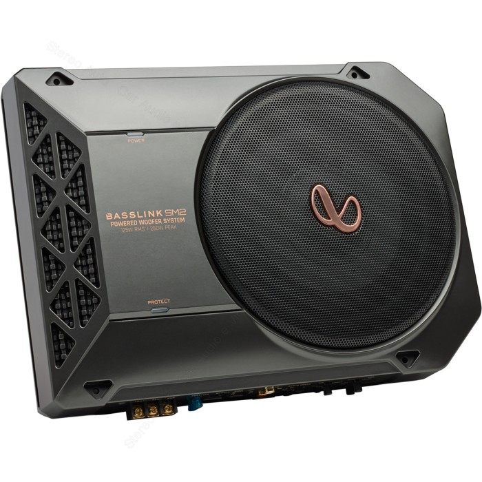 Subwoofer auto sotto sedile, attivo 20 cm, cassa chiusa sottile, piatto compatto con amplificatore, Infinity BassLink SM2