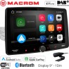 Monitor autoradio Macrom DL903DAB, sintomonitor 1 din, schermo 9 pollici estraibile, wi-fi, bluetooth, dab.