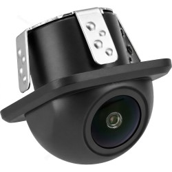 Retrocamera di parcheggio ad incasso 45° per auto Macrom M-RC1990AHQ, telecamera frontale full hd, cavi rca e alimentazione 6m.