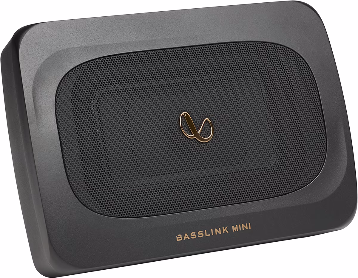 Subwoofer auto sotto sedile, attivo in cassa chiusa sottile, piatto compatto con amplificatore, Infinity BassLink MINI