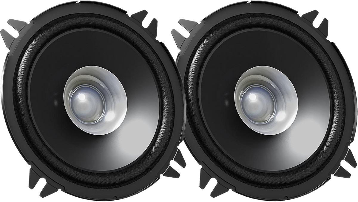 Altoparlanti per auto da 13 cm, modello JVC CS-J510X, casse ad 1 via monovia, con woofer diametro 130 mm (5.25 pollici) dual cone full range, per installazione nella predisposizione delle portiere oppure a pannello pianale sulla cappelliera. Vista principale.