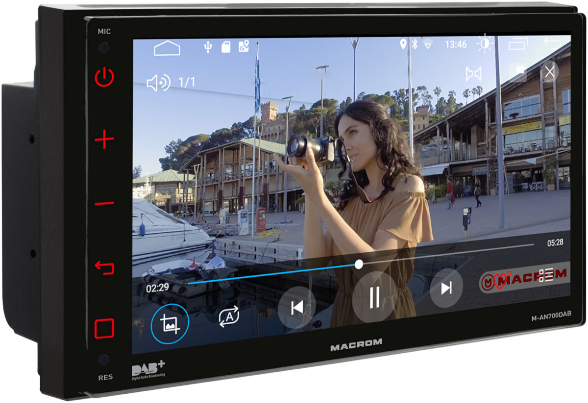 Monitor autoradio Macrom M-AN700DAB, sintomonitor 2 din, seconda vista.